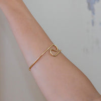 Pulseira em Formato S Ondulado Banhado em Ouro 18K