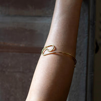 Pulseira em Formato S Ondulado Banhado em Ouro 18K