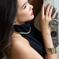Colar Chocker Baiano Banhado em Ouro 18K